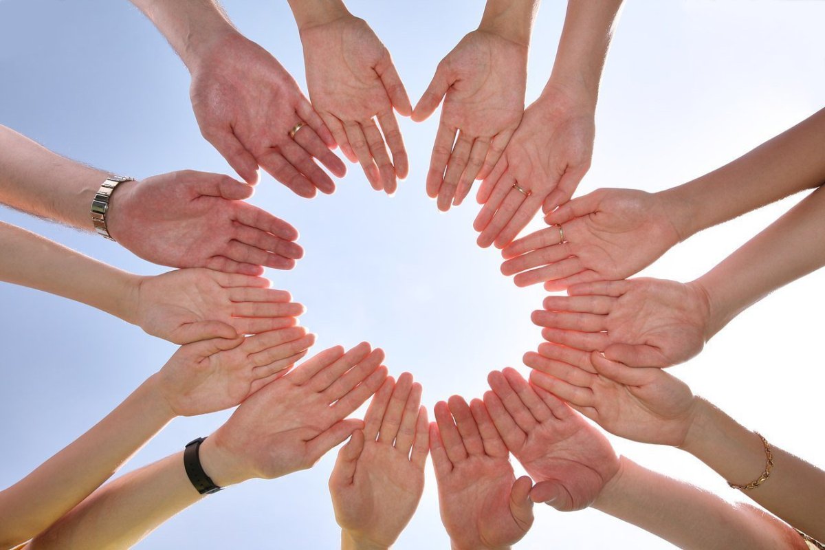 Руки вместе Дружба