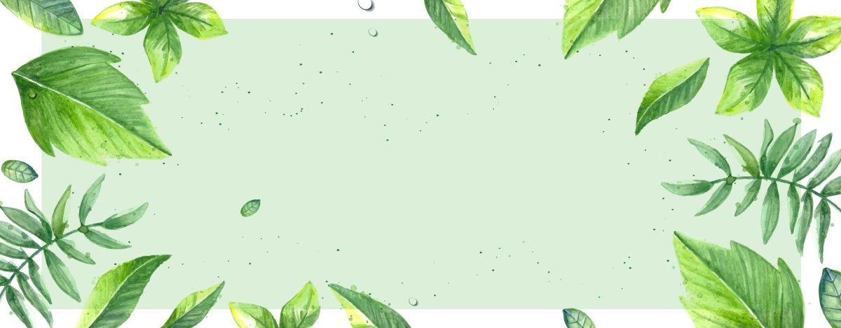 Акварельные листья фон