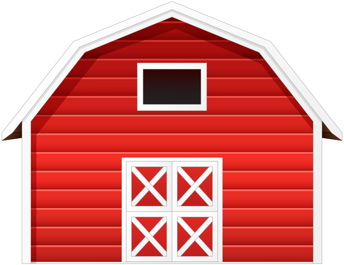 Домик красный мультяшный