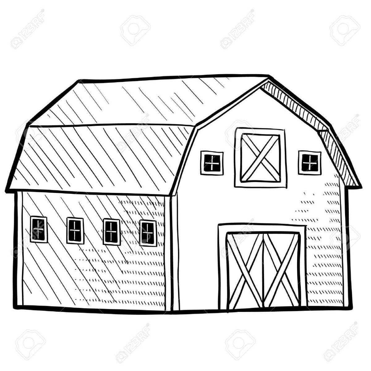 Сарай раскраска для детей