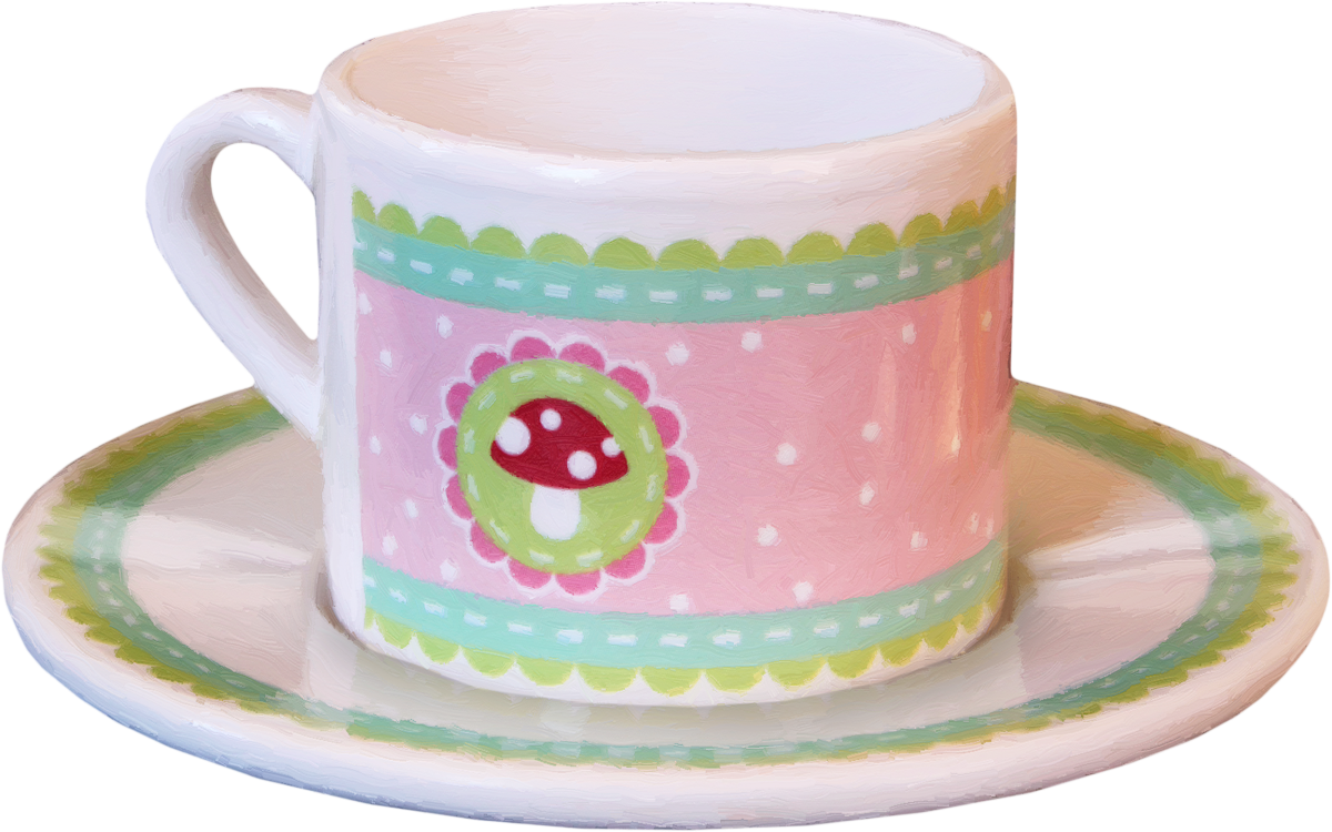 Чашка с блюдцем для детской презентации