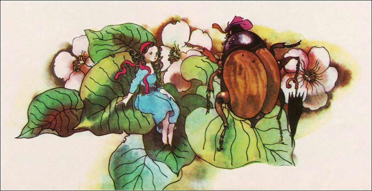 Иллюстрации к сказке Дюймовочка Андерсена