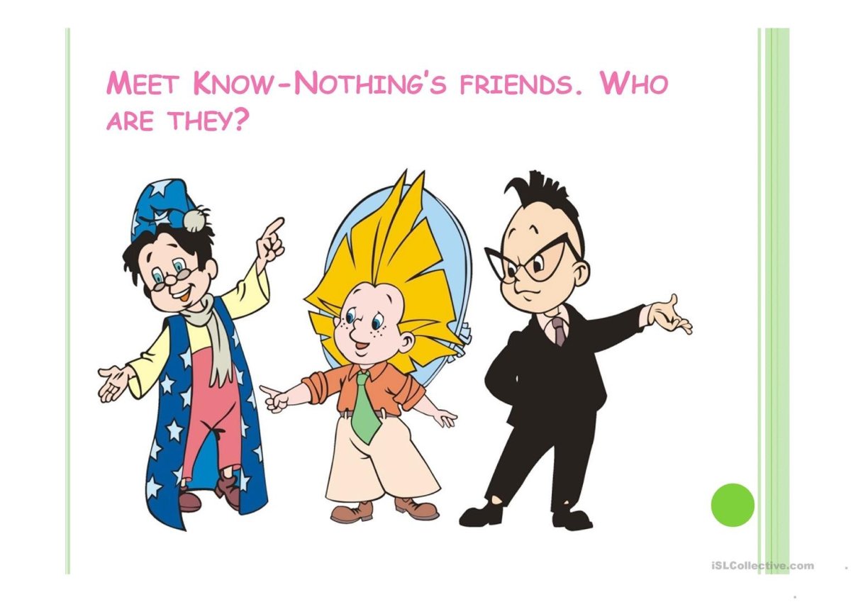 Незнайка для презентации без фона