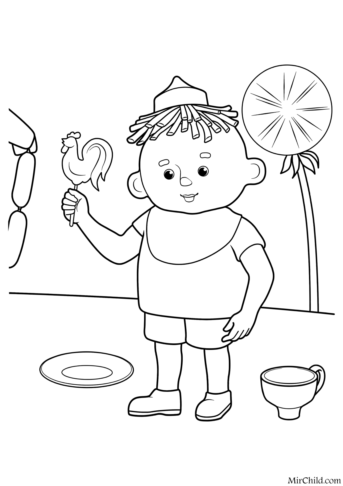 Сиропчик из Незнайки раскраска