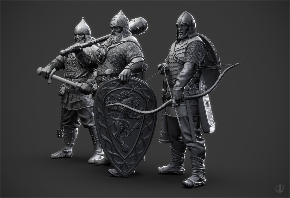 Древнерусский Ратник 3д модель