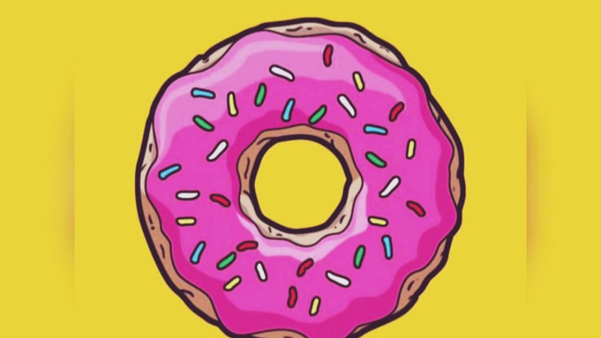 Мультяшный пончик