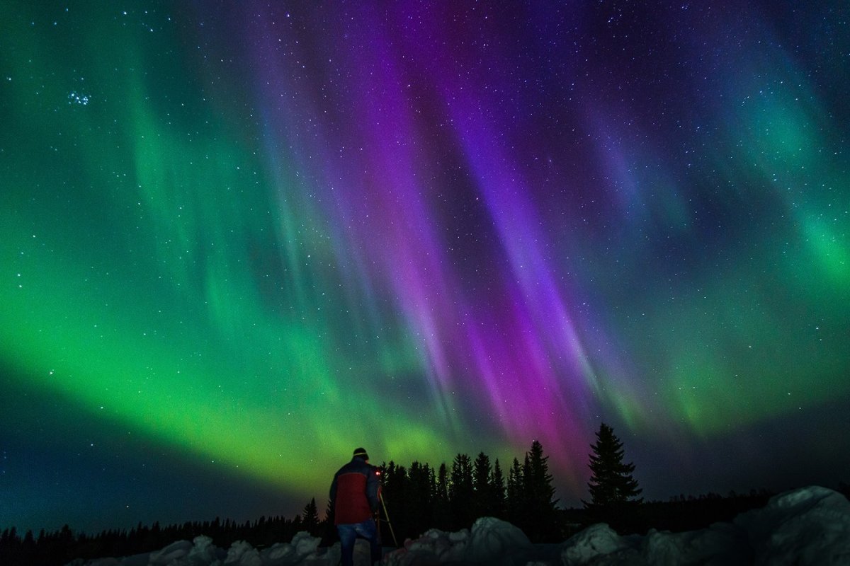 Полярное сияние в Воркуте