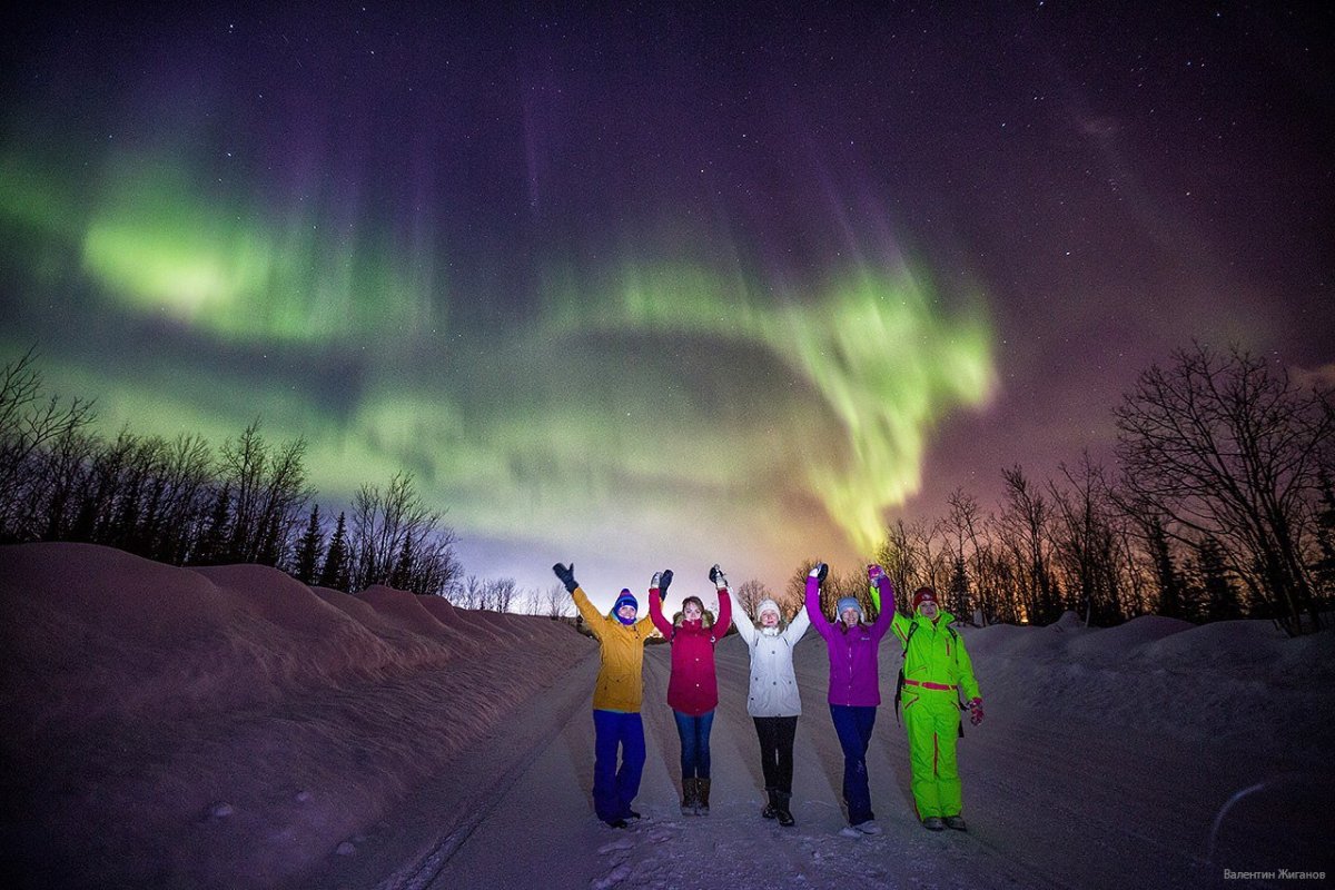 Северное сияние Хибины Кировск