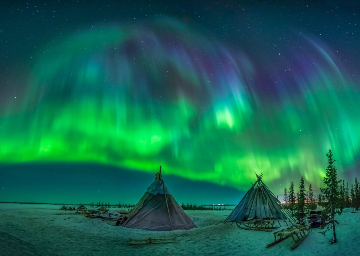 Салехард Северное сияние