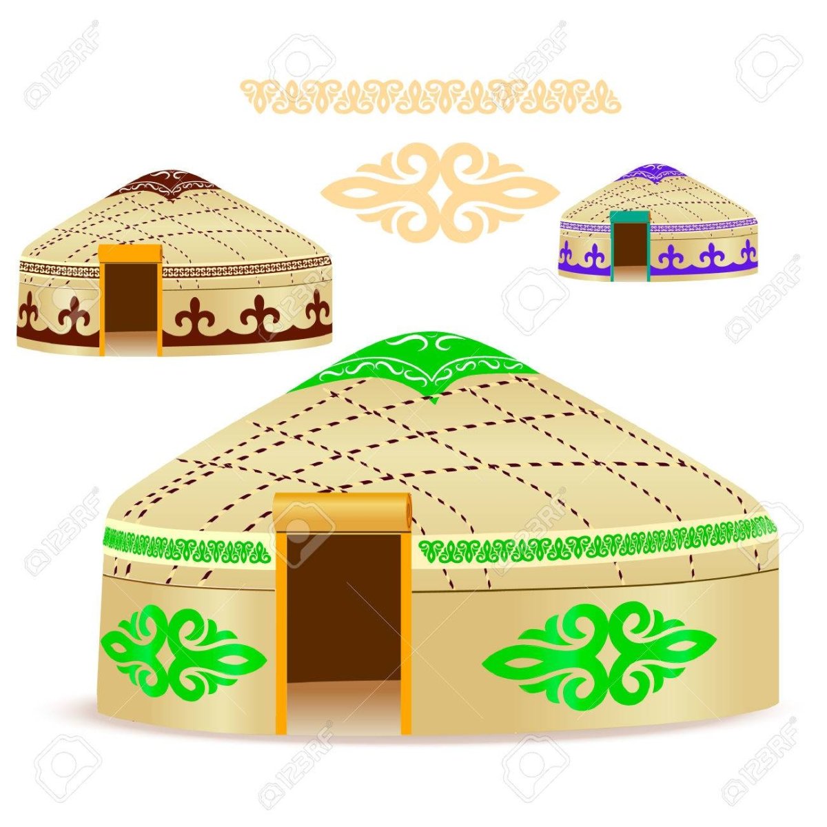 Башкирская юрта с орнаментом для детей