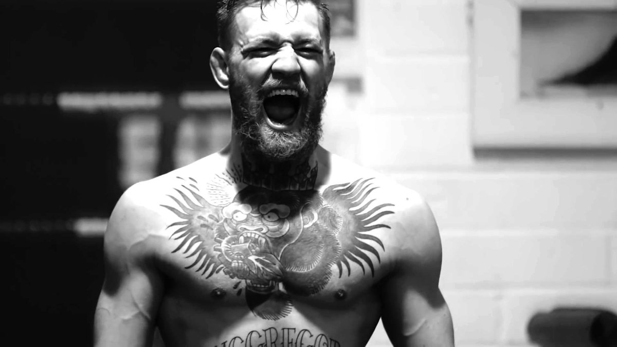 Конор МАКГРЕГОР чёрно белое