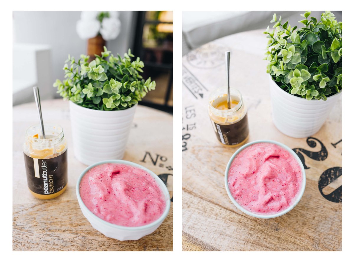 Смузи в баночках вид сверху