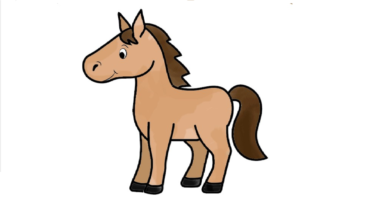 Лошадь рисунок для детей