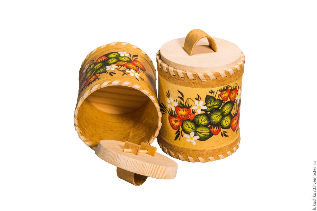 Расписной Туесок берестяной