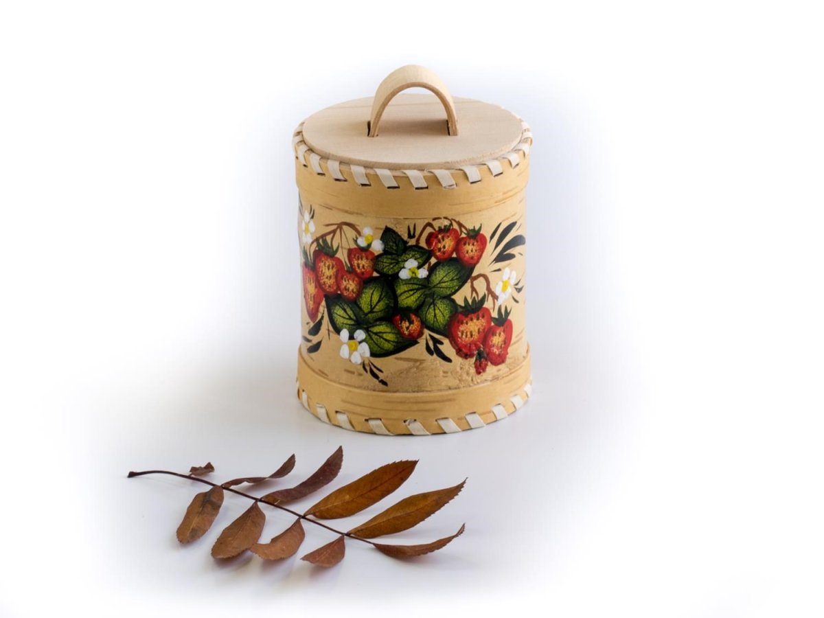 Расписные туеса из бересты