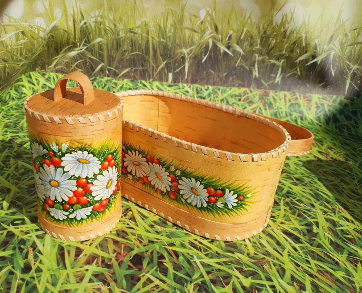 Берестяной Туесок "Рябиновый"