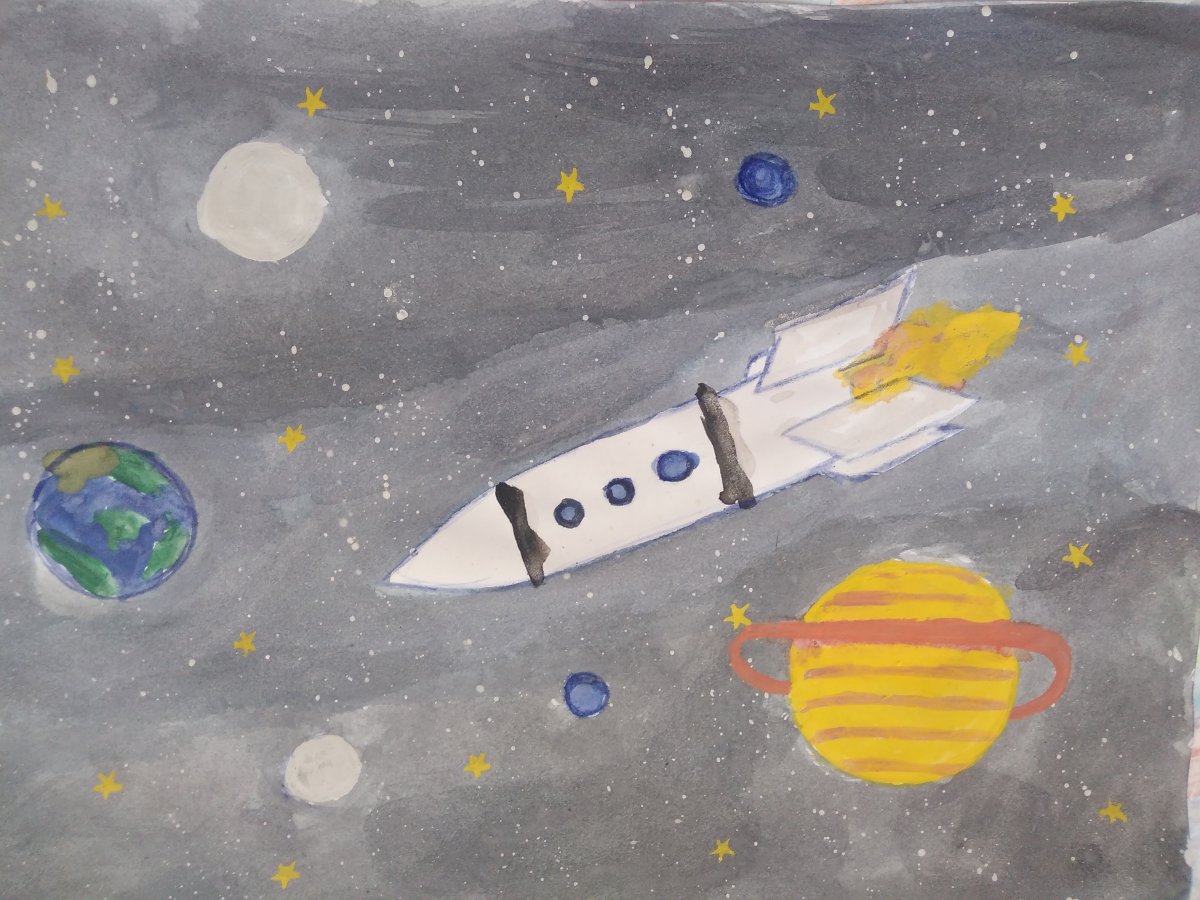 Космос и Казань рисунки для конкурса