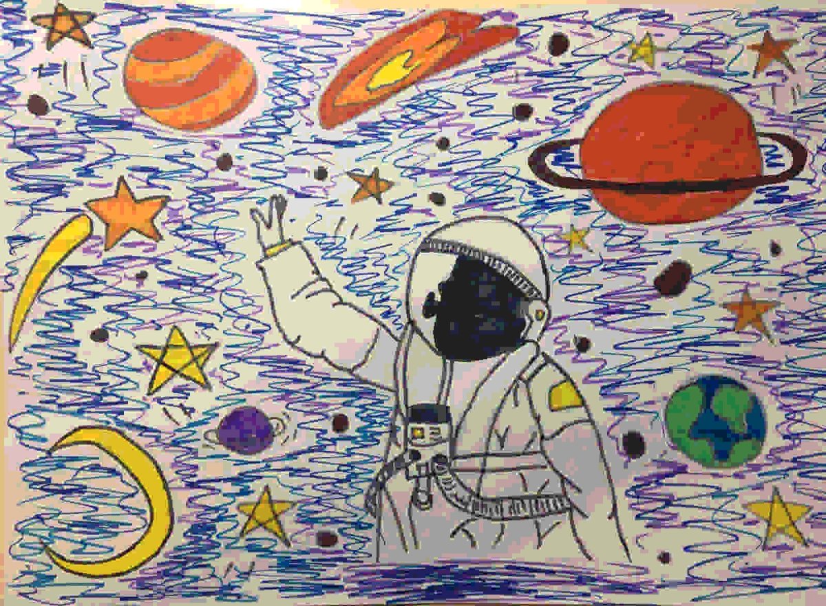 Сюжет из космоса рисунок