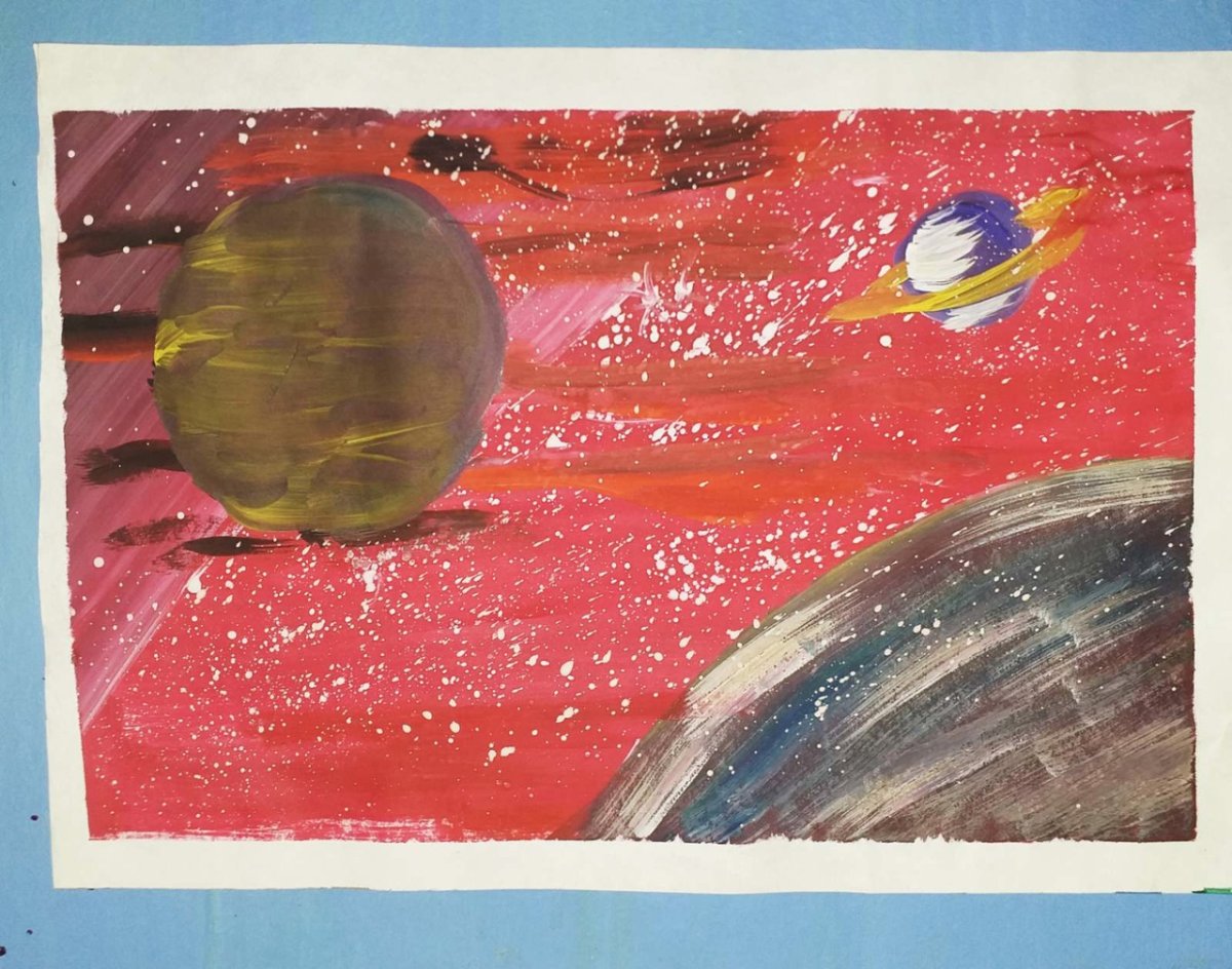 Рисование для детей космос