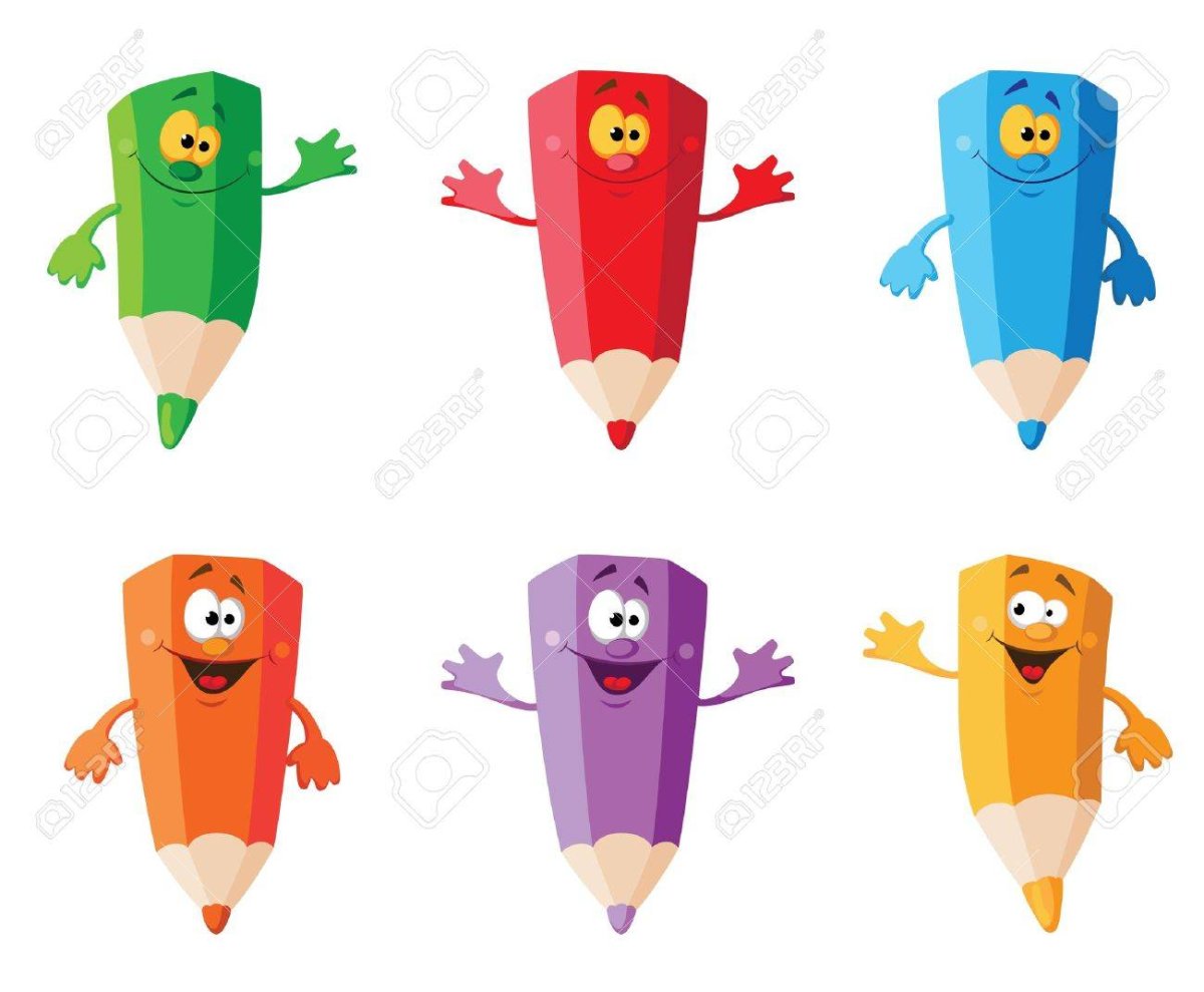 Карандашница с карандашами