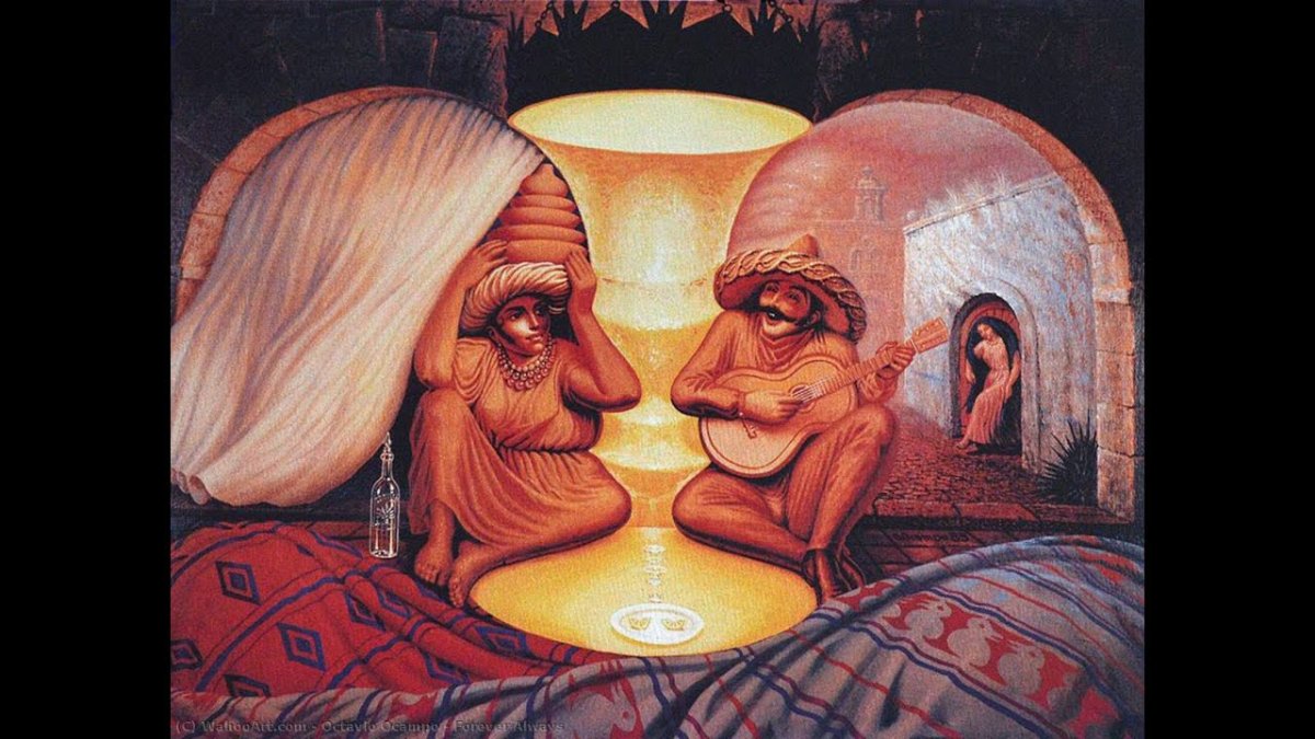 Картины-иллюзии с двойным смыслом с животными