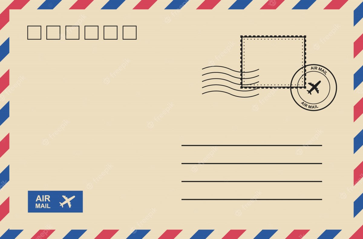 Envelope a4 Air mail Template