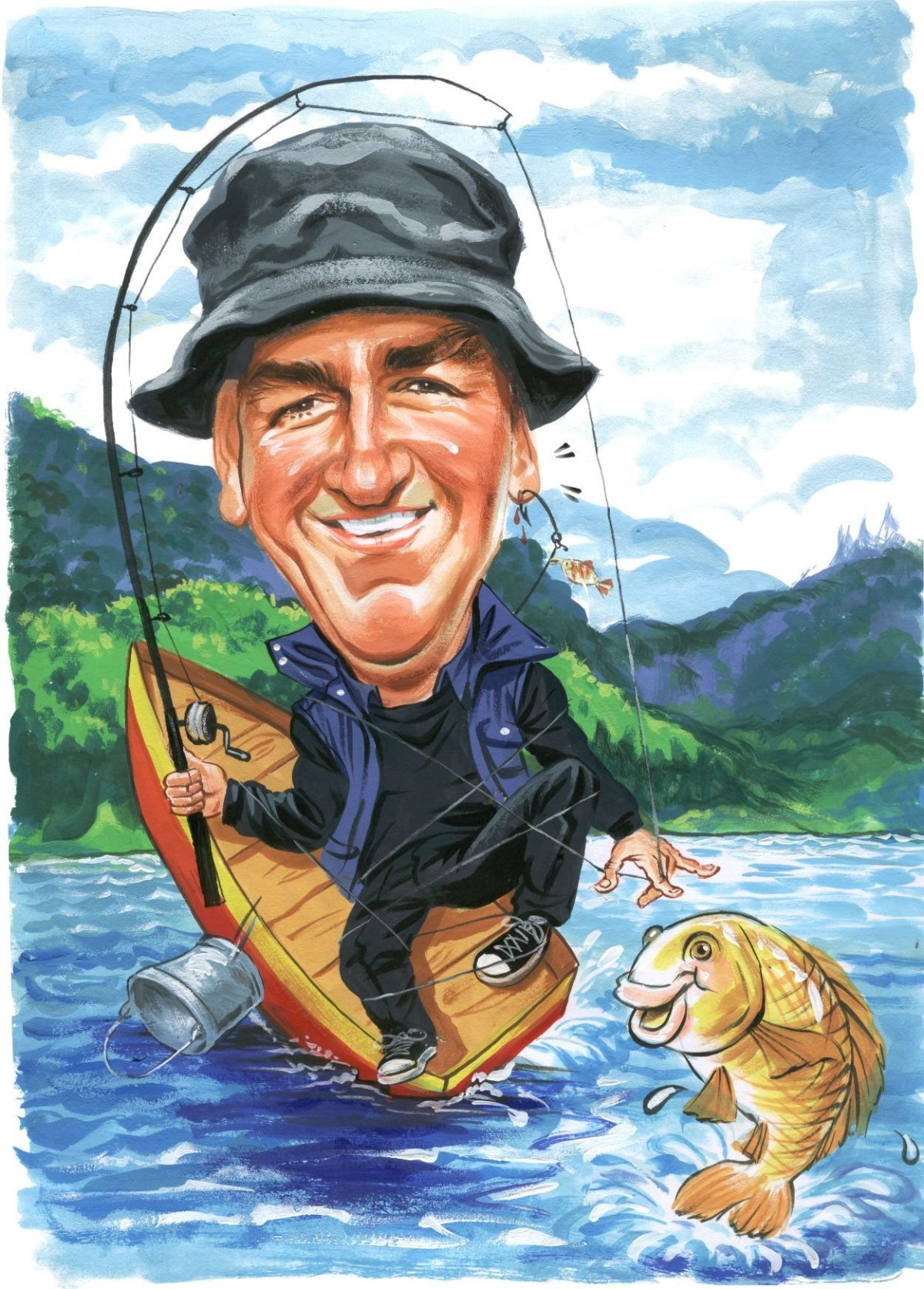 Шарж Рыбак