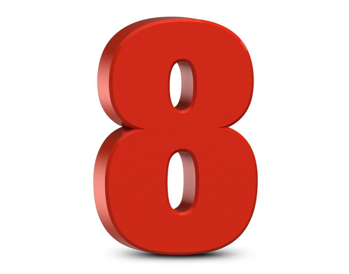 Восемь на прозрачном фоне