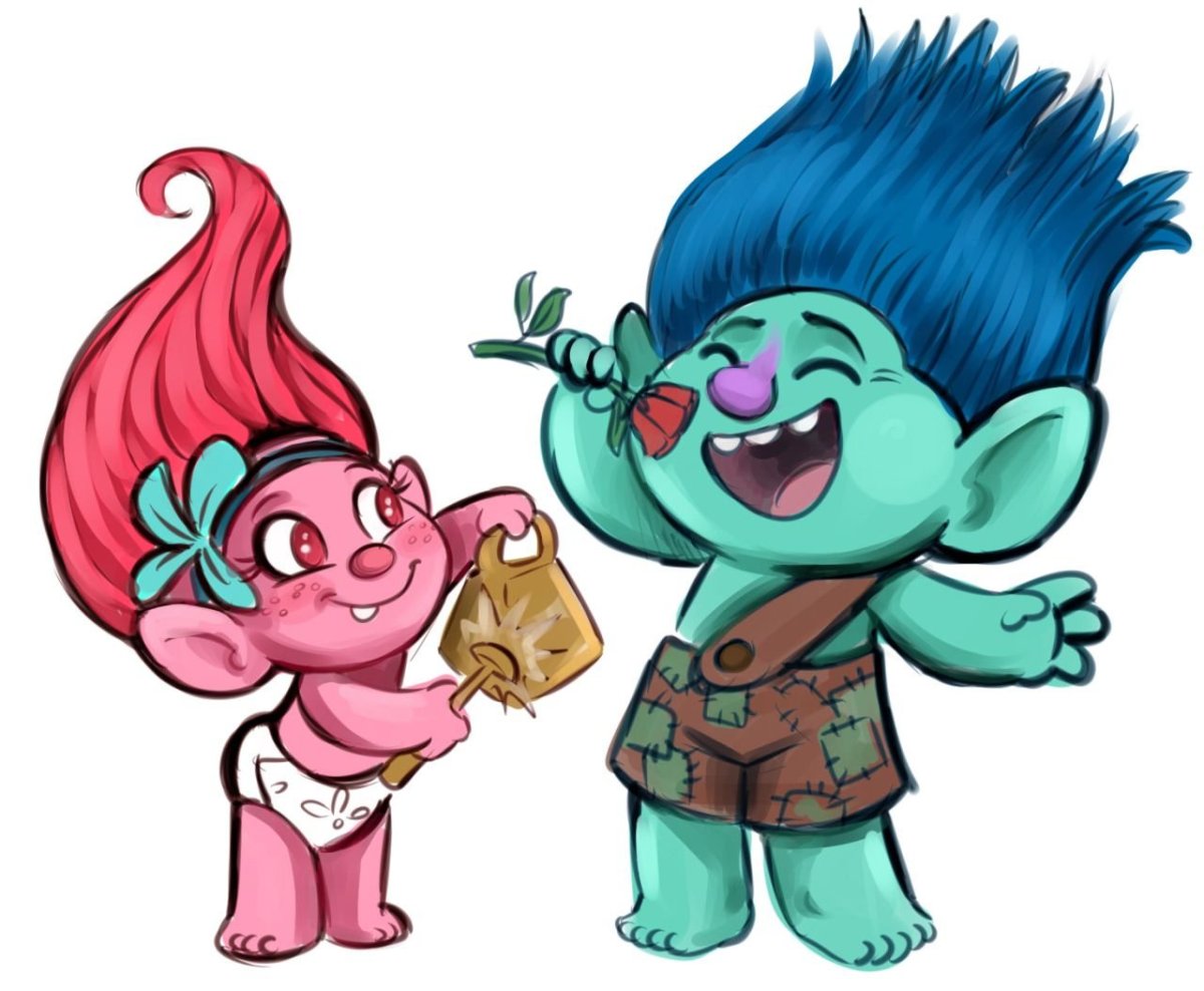 Тролли Розочка и Цветан