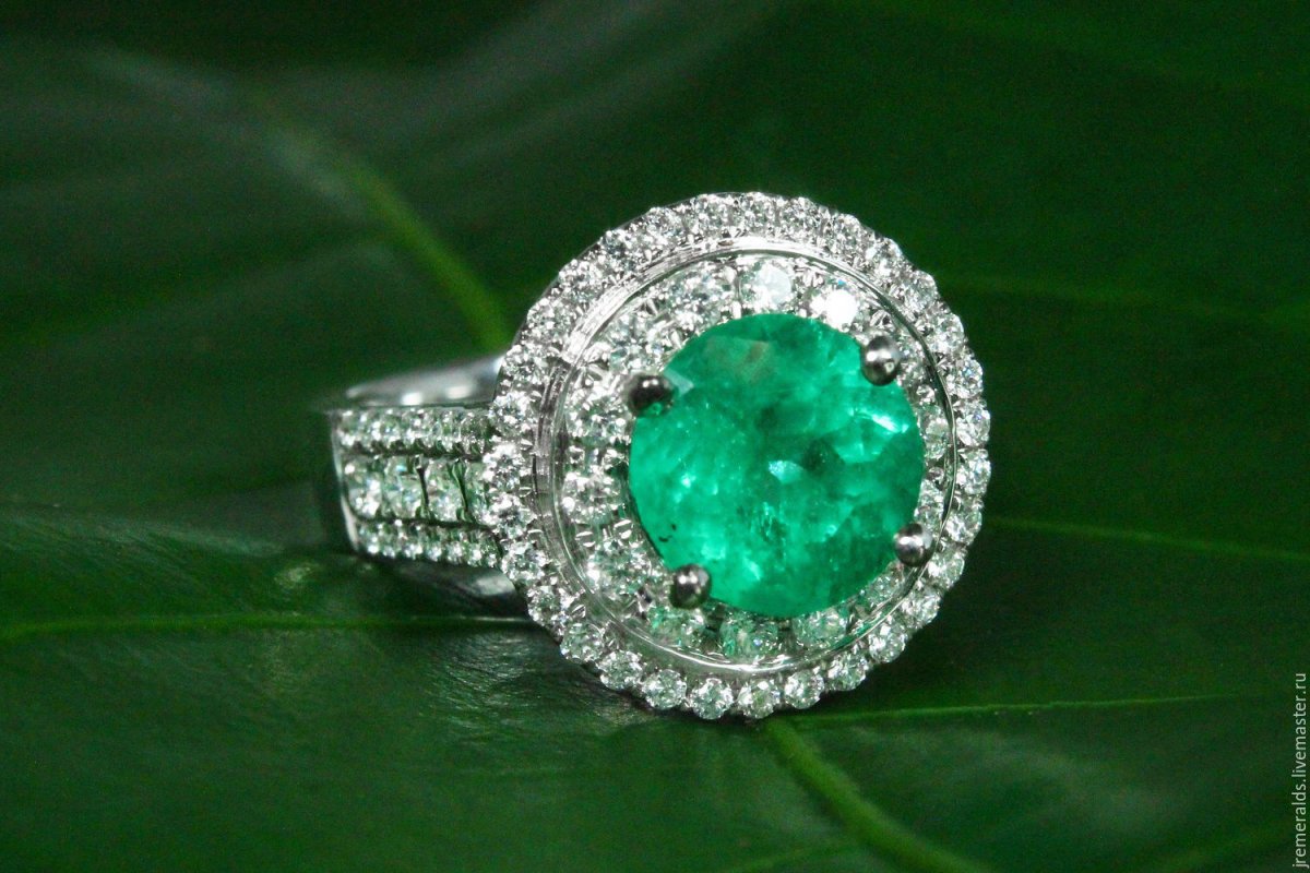 Изумруд бриллиант кольцо bendes