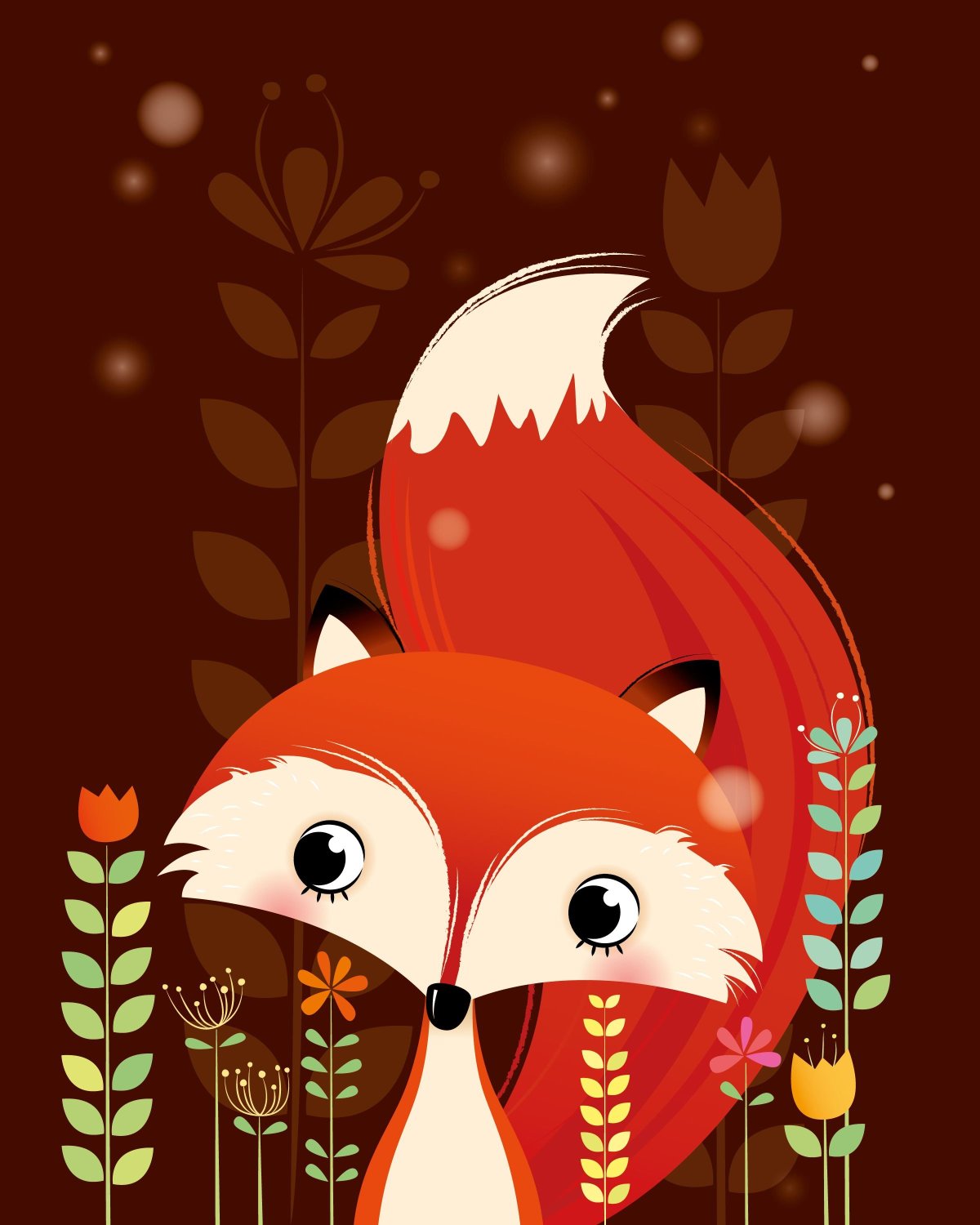 Милые лисички мультяшные