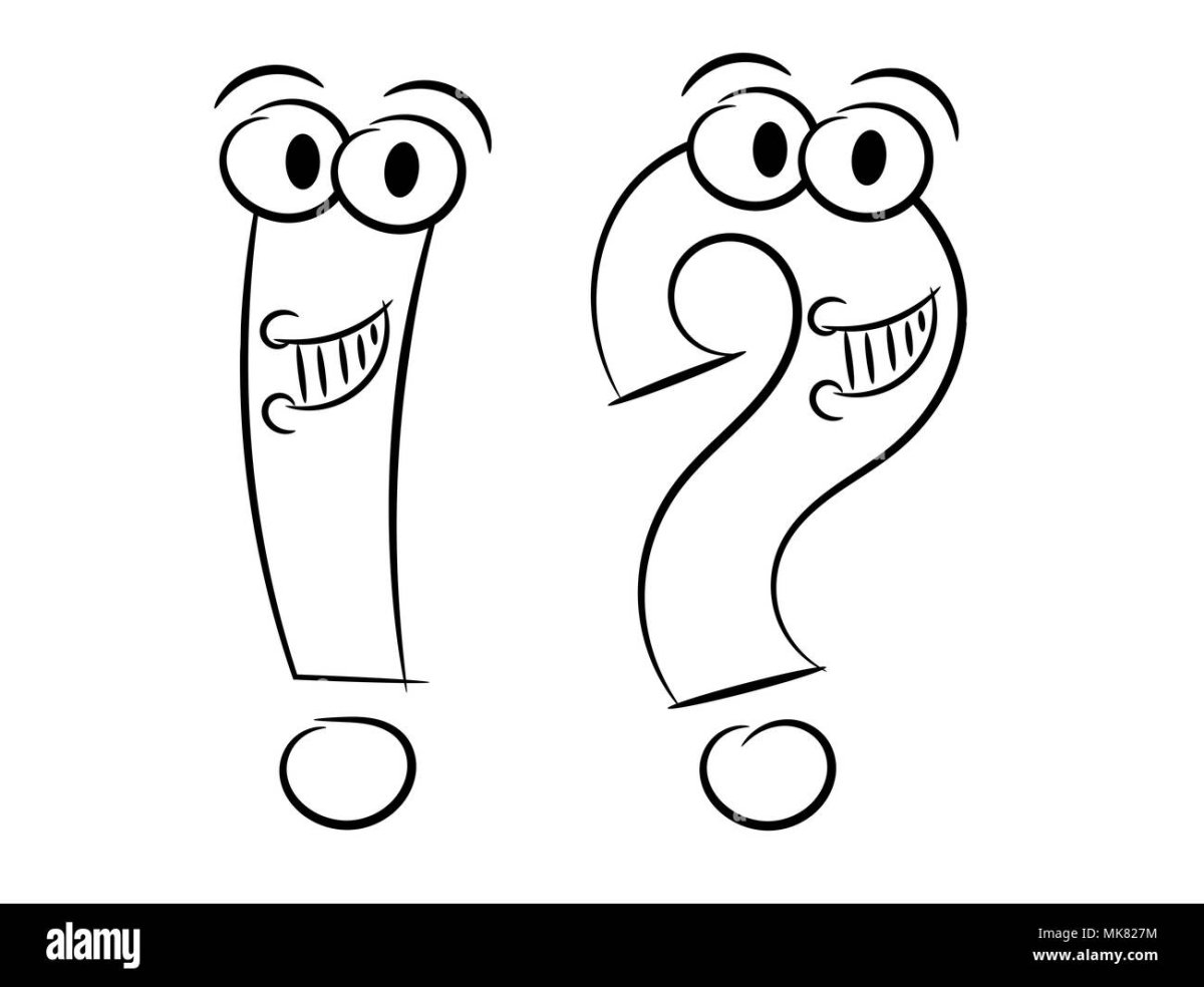 Знаки препинания для раскрашивания