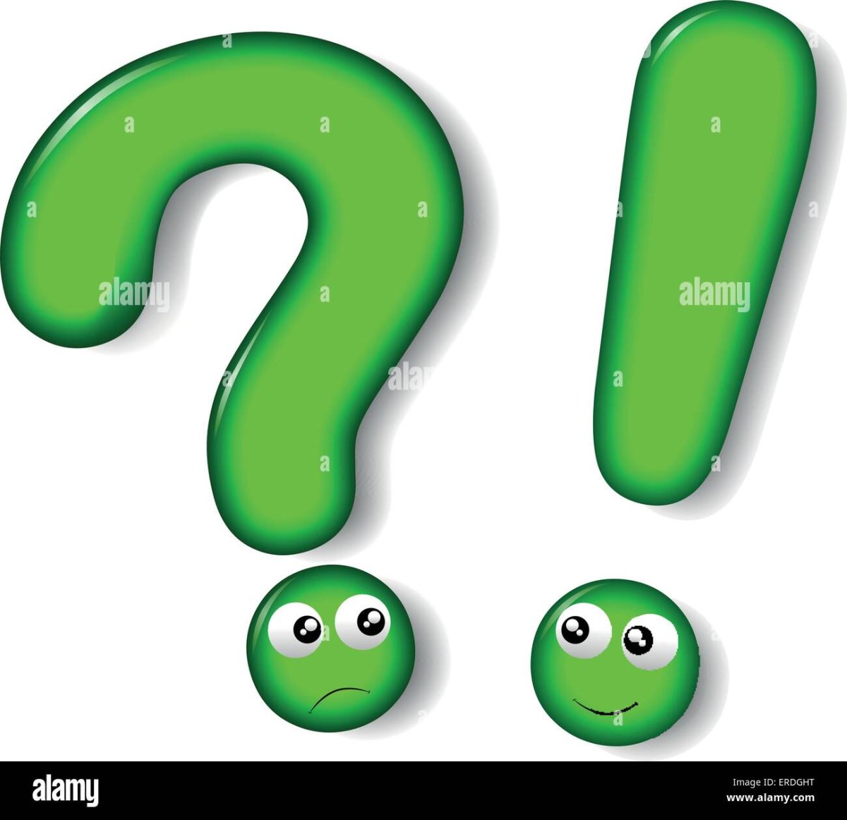 Восклицательный знак зеленого цвета