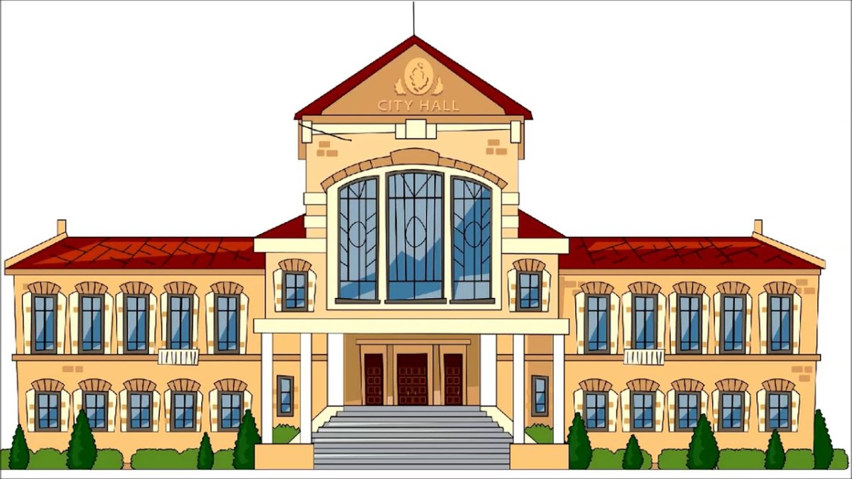 Старое здание мультяшное