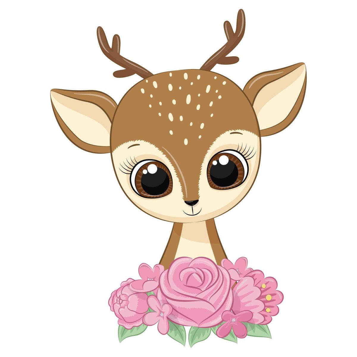 Олененок с короной рисунок