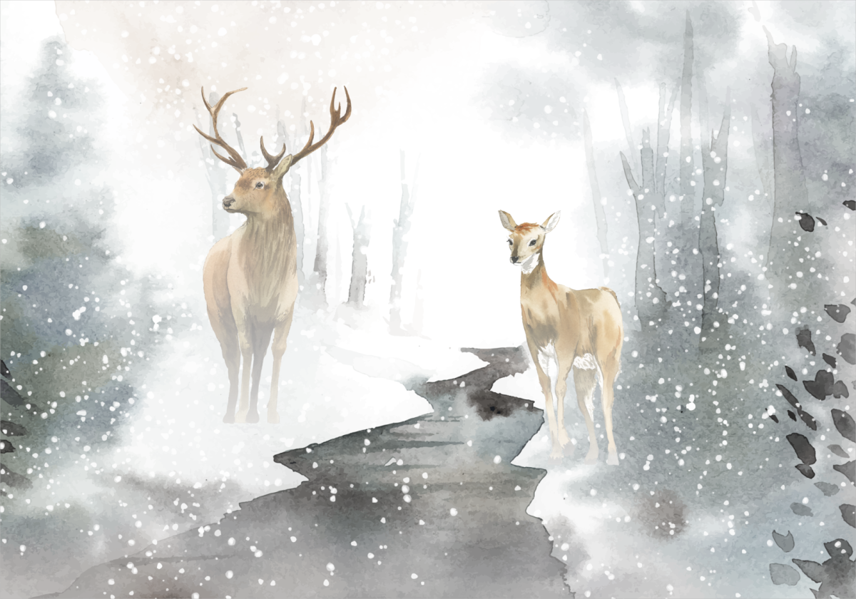 Олененок мультяшный