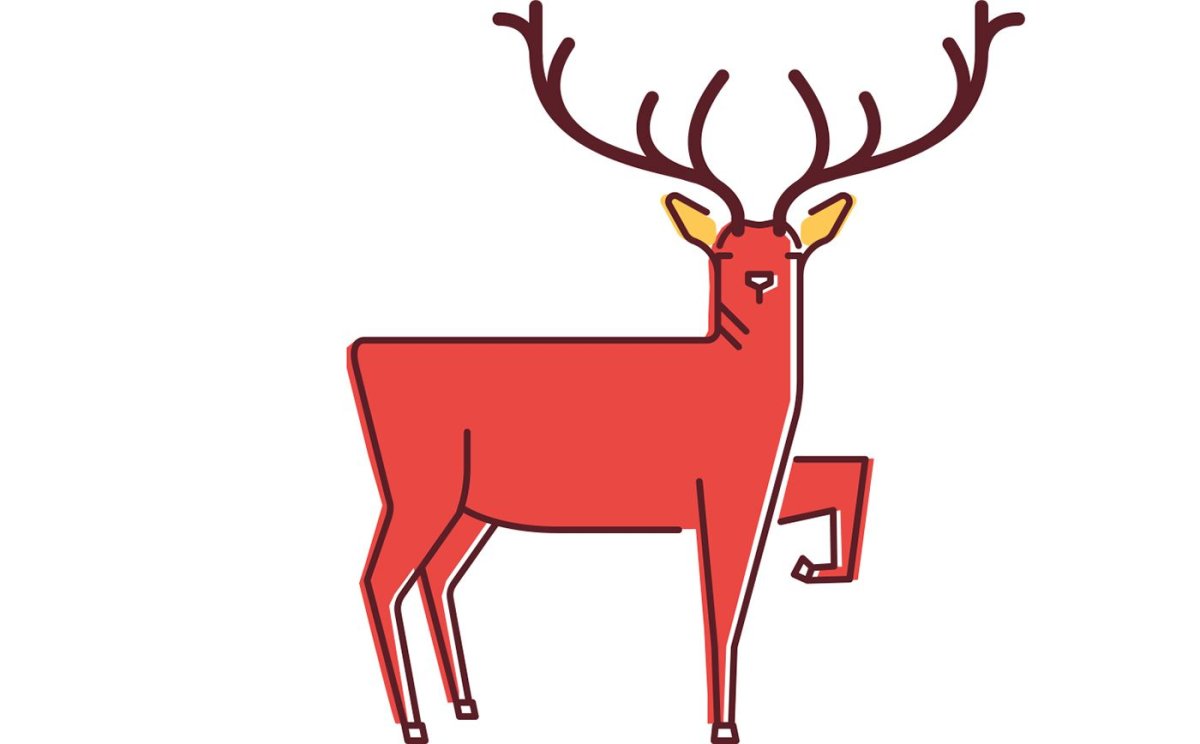 Милый новогодний Олененок