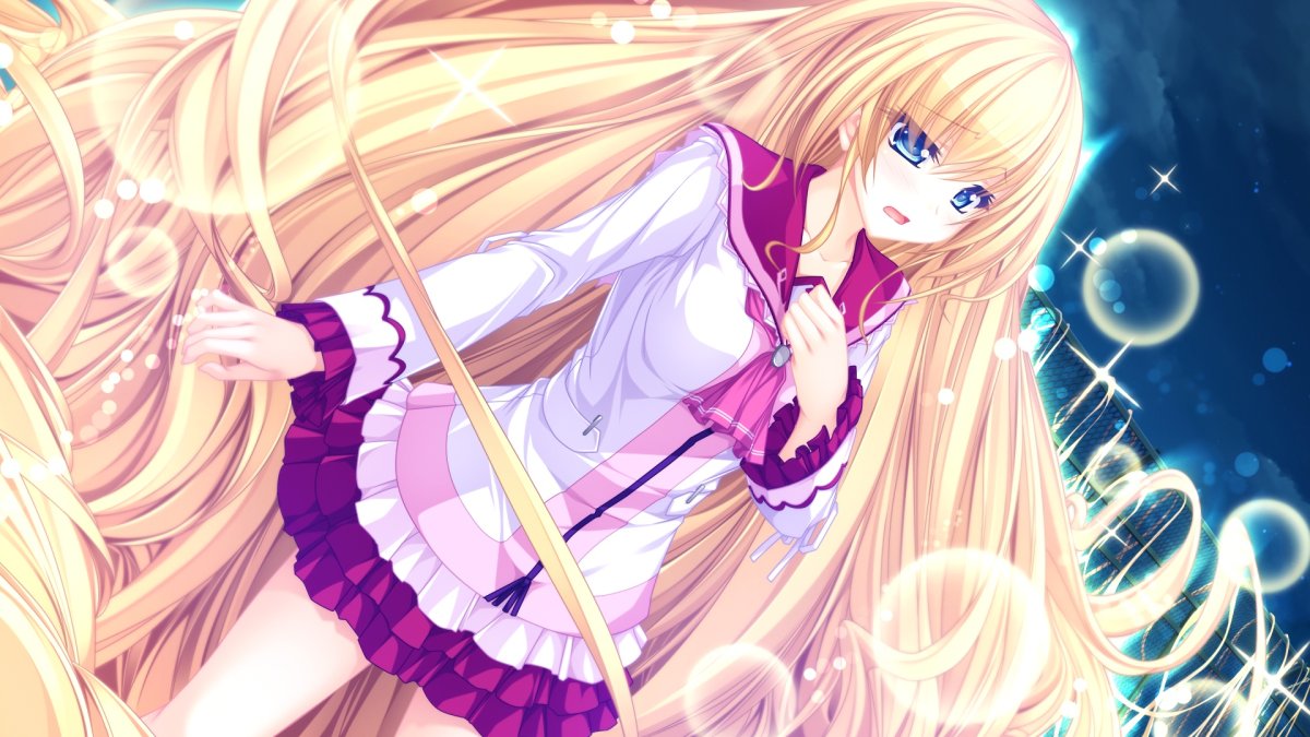 Аниме девушка с бабочками