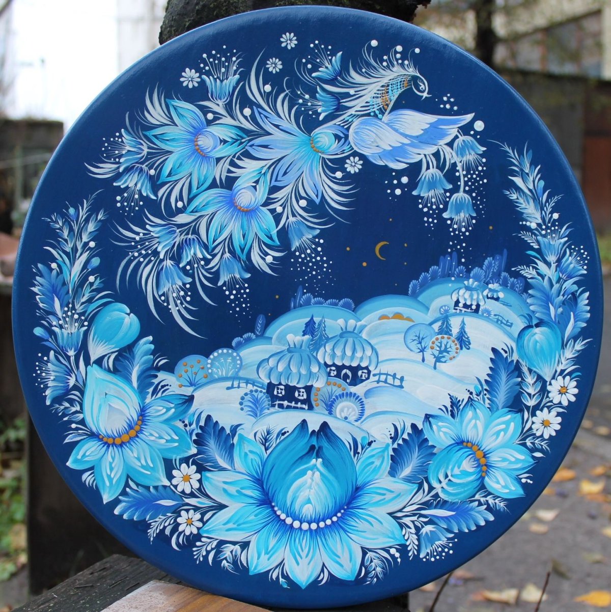 Мезенская роспись чайный домик