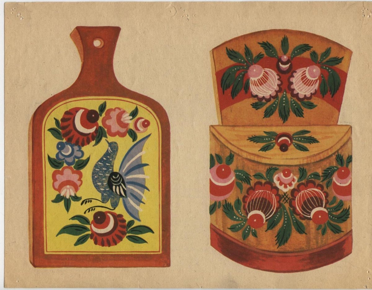 Норвежская роспись розами