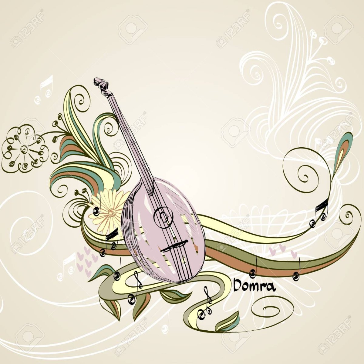 Фон для афиши концерта домра