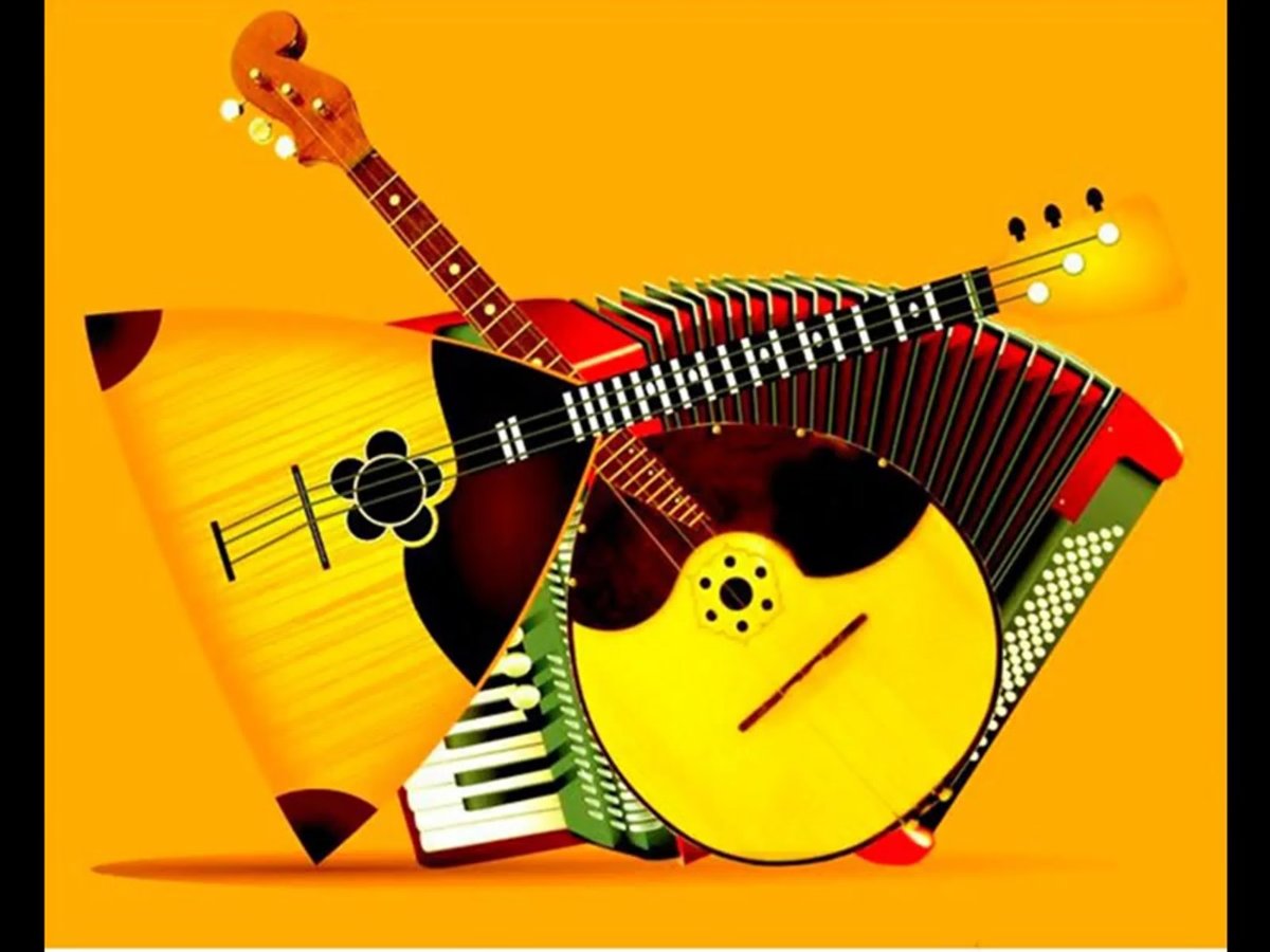 Инструменты гитара аккордеон домра