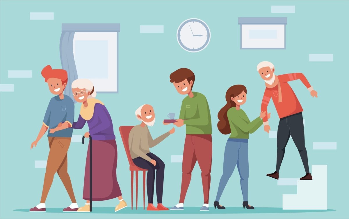 Волонтерство старики клипарт