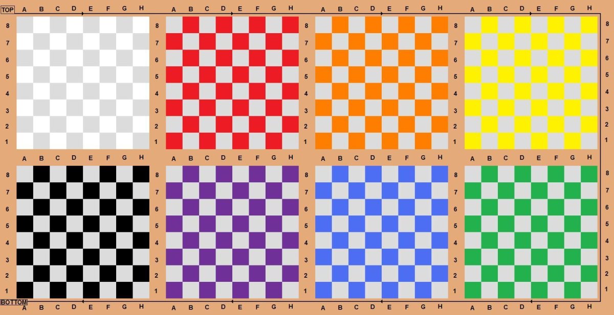 Цветная шахматная доска