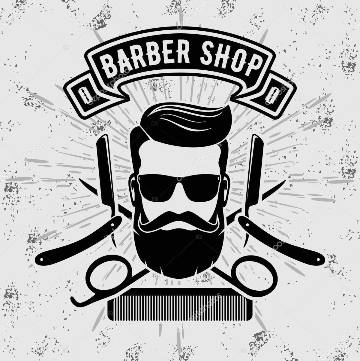 Барбершоп иллюстрации