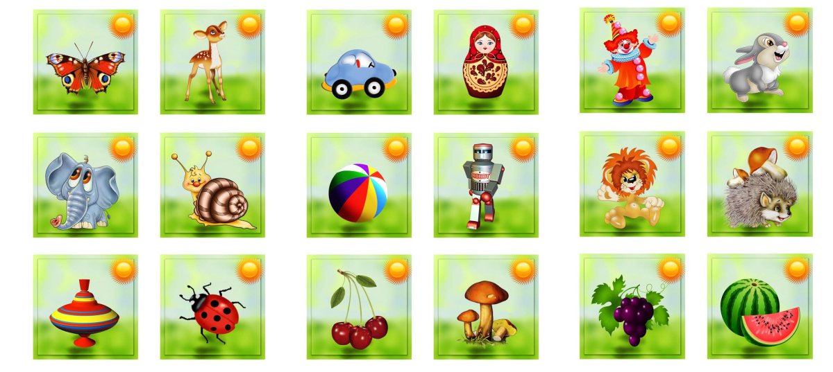 Метки на шкафчики в детском саду квадратные