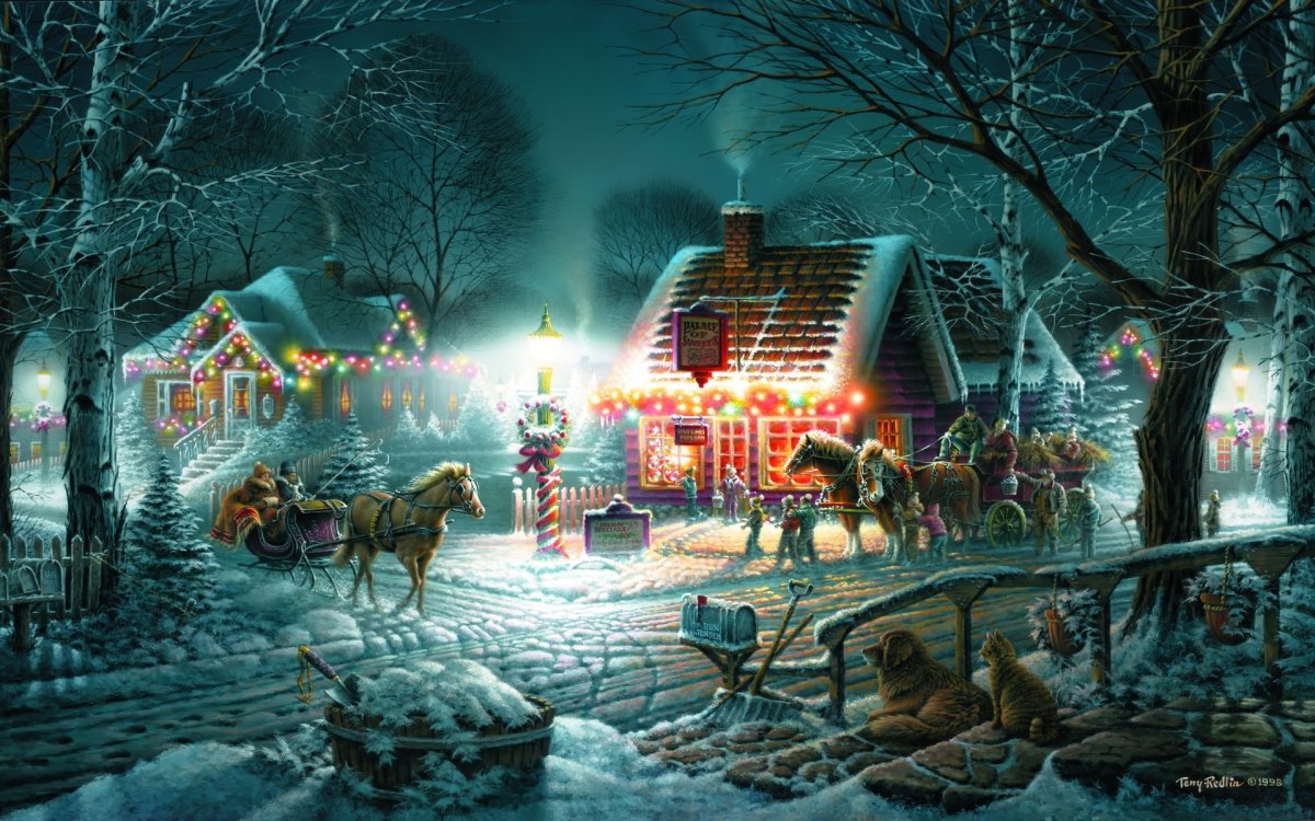 Картины художника Terry Redlin Рождество