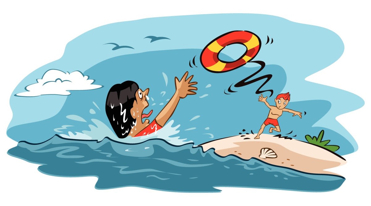 Безопасность на воде клипарт