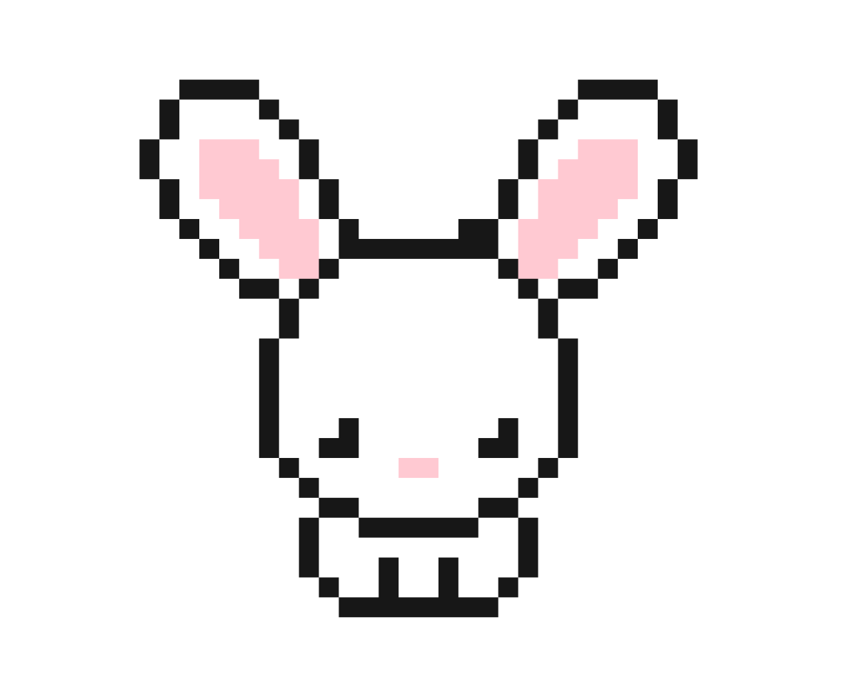 Заяц пиксель арт