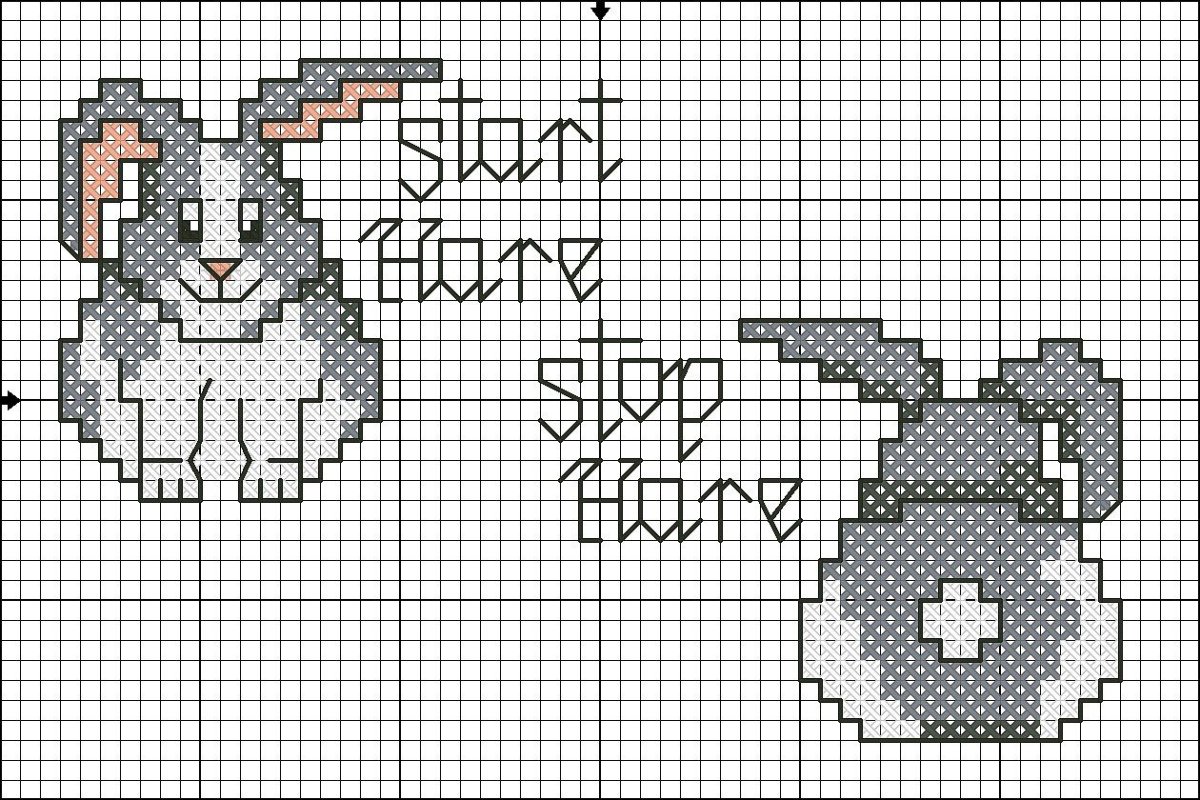 Кролик вышивка крестом схемы